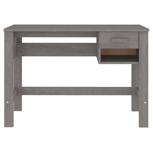 Schreibtisch HAMAR Hellgrau Kiefer Massivholz 110 cm