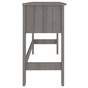 Schreibtisch HAMAR Hellgrau Kiefer Massivholz 110 cm