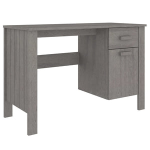 Schreibtisch Hellgrau Kiefer Massivholz 113 cm