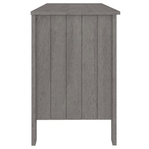 Schreibtisch Hellgrau Kiefer Massivholz 113 cm