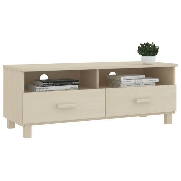 TV-Schrank Kiefer Massivholz Honigbraun 106 cm