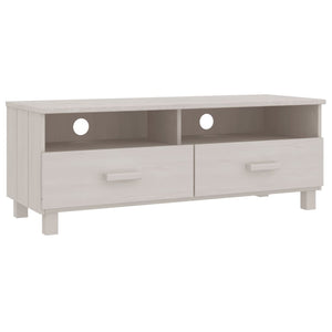 TV-Schrank Weiß Kiefer Massivholz 106 cm