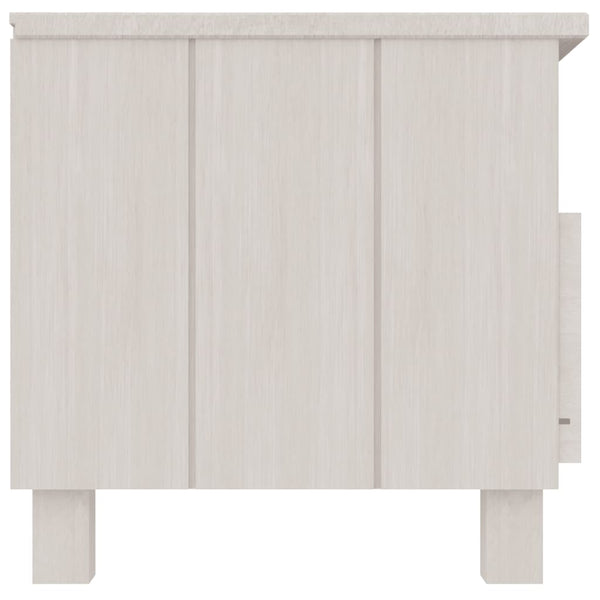 TV-Schrank Weiß Kiefer Massivholz 106 cm