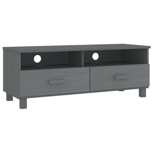 vidaXL Meuble TV HAMAR Gris foncé 106x40x40 cm Bois de pin massif