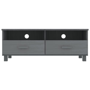 vidaXL Meuble TV HAMAR Gris foncé 106x40x40 cm Bois de pin massif
