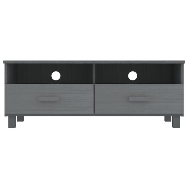 vidaXL Meuble TV HAMAR Gris foncé 106x40x40 cm Bois de pin massif