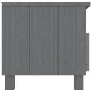 vidaXL Meuble TV HAMAR Gris foncé 106x40x40 cm Bois de pin massif