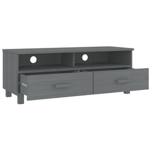 vidaXL Meuble TV HAMAR Gris foncé 106x40x40 cm Bois de pin massif