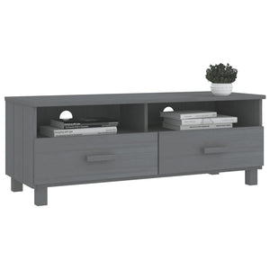 vidaXL Meuble TV HAMAR Gris foncé 106x40x40 cm Bois de pin massif
