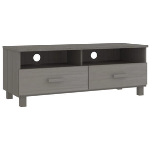 TV Schrank Hellgrau Kiefer Massivholz 106 cm