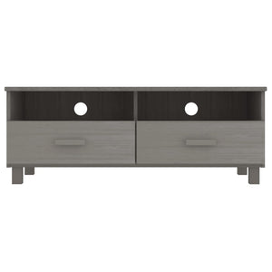 TV Schrank Hellgrau Kiefer Massivholz 106 cm