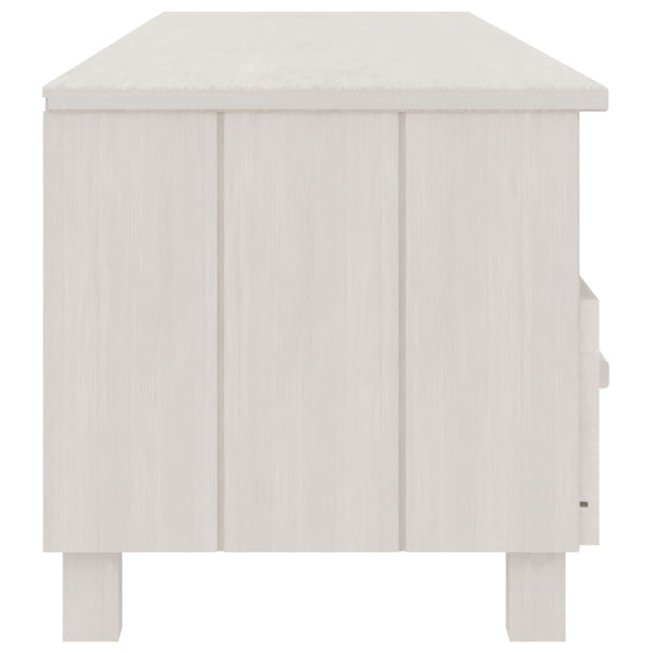 Weißer TV-Schrank HAMAR Kiefer Massivholz 158cm