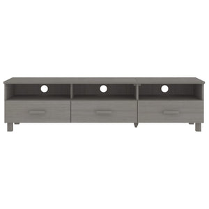 TV-Schrank Kiefer Massivholz Hellgrau 158 cm