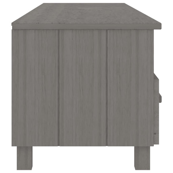 TV-Schrank Kiefer Massivholz Hellgrau 158 cm