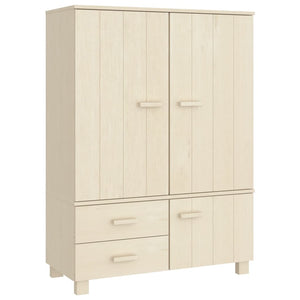 Kleiderschrank Kiefer Massivholz Honigbraun 99x45x137 cm
