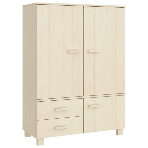 Kleiderschrank Kiefer Massivholz Honigbraun 99x45x137 cm