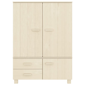 Kleiderschrank Kiefer Massivholz Honigbraun 99x45x137 cm