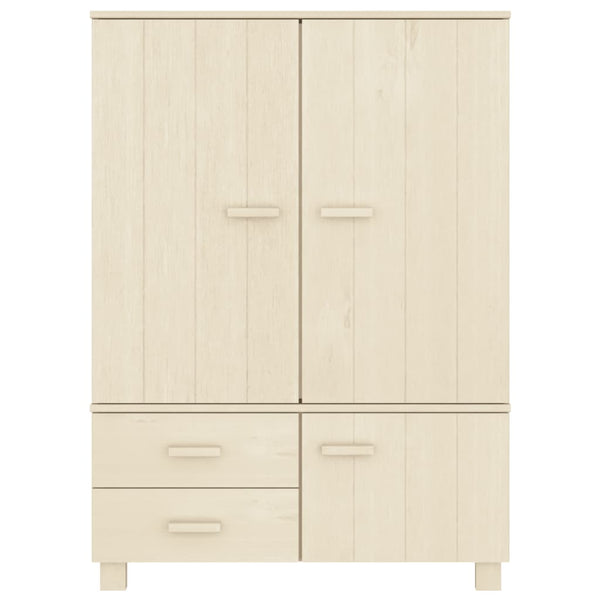 Kleiderschrank Kiefer Massivholz Honigbraun 99x45x137 cm