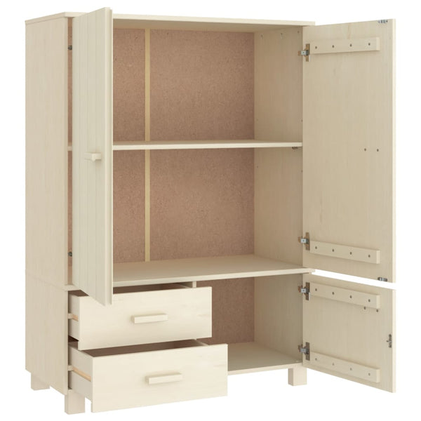 Kleiderschrank Kiefer Massivholz Honigbraun 99x45x137 cm