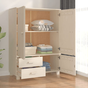 Kleiderschrank Kiefer Massivholz Honigbraun 99x45x137 cm