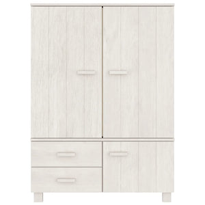 Weißer Kleiderschrank HAMAR Kiefer Massivholz 99x137cm