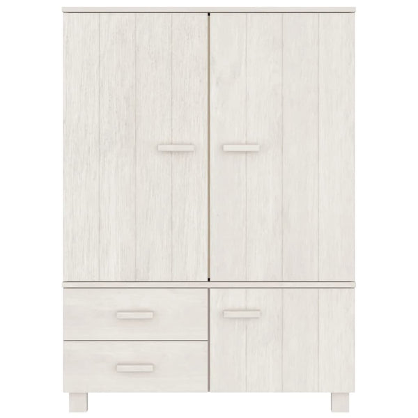 Weißer Kleiderschrank HAMAR Kiefer Massivholz 99x137cm