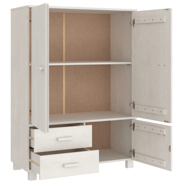 Weißer Kleiderschrank HAMAR Kiefer Massivholz 99x137cm