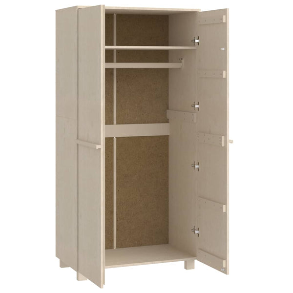 Massivholz Kleiderschrank Kiefer Honigbraun