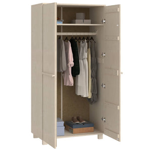 Massivholz Kleiderschrank Kiefer Honigbraun