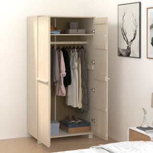 Massivholz Kleiderschrank Kiefer Honigbraun