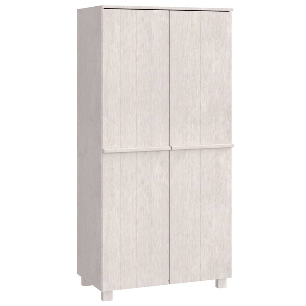 Weißer Kleiderschrank HAMAR Kiefer Massivholz 89x180cm