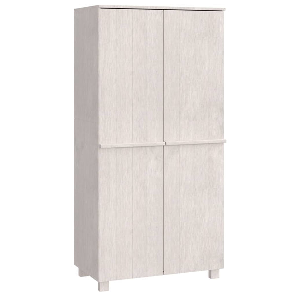 Weißer Kleiderschrank HAMAR Kiefer Massivholz 89x180cm