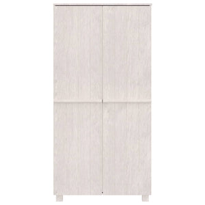 Weißer Kleiderschrank HAMAR Kiefer Massivholz 89x180cm