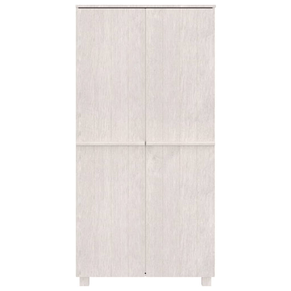 Weißer Kleiderschrank HAMAR Kiefer Massivholz 89x180cm
