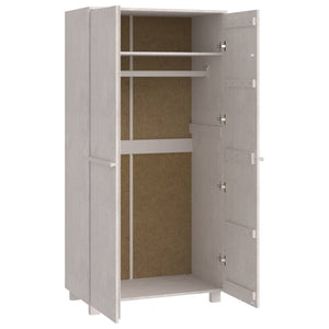 Weißer Kleiderschrank HAMAR Kiefer Massivholz 89x180cm