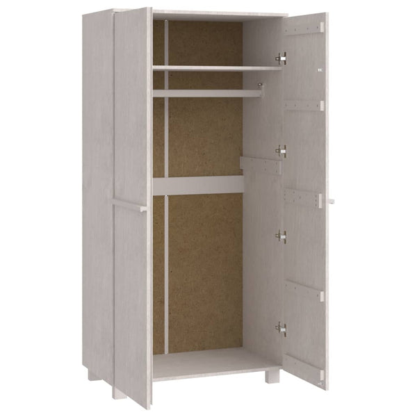 Weißer Kleiderschrank HAMAR Kiefer Massivholz 89x180cm