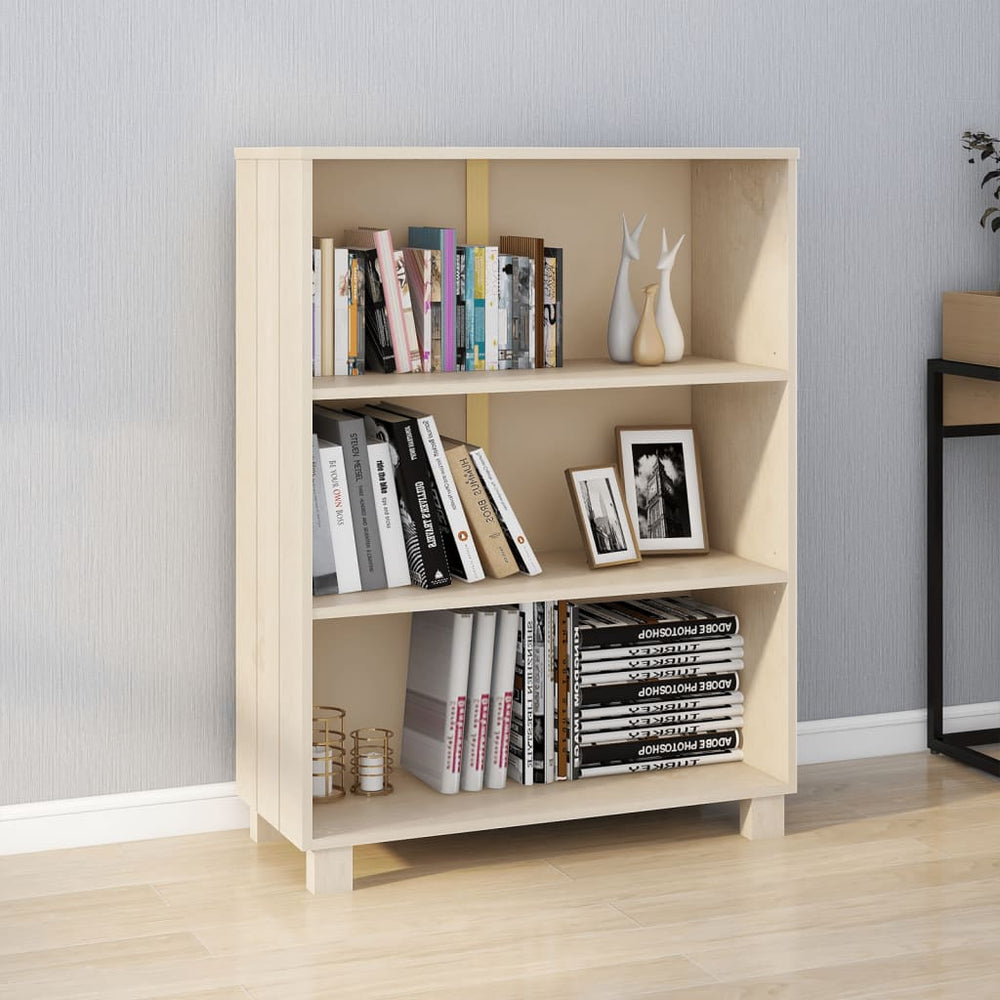 Bücherschrank HAMAR Honigbraun Kiefer Massivholz