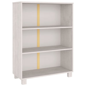Bücherschrank HAMAR Weiß Kiefer Massivholz