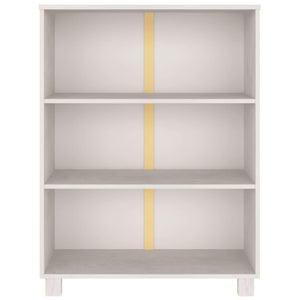 Bücherschrank HAMAR Weiß Kiefer Massivholz
