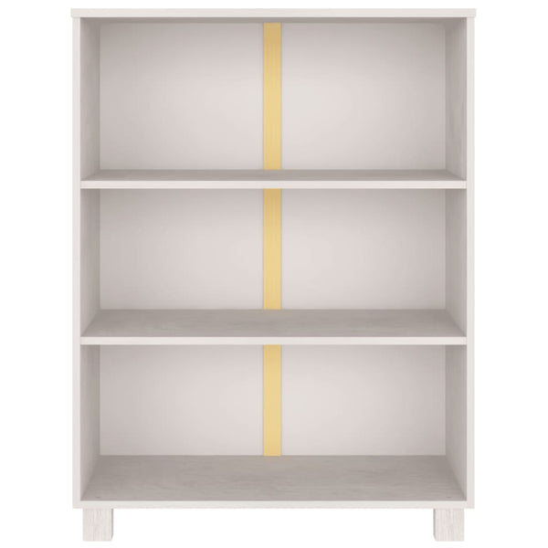 Bücherschrank HAMAR Weiß Kiefer Massivholz