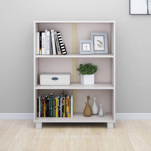 Bücherschrank HAMAR Weiß Kiefer Massivholz