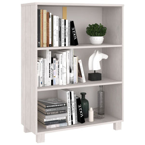 Bücherschrank HAMAR Weiß Kiefer Massivholz