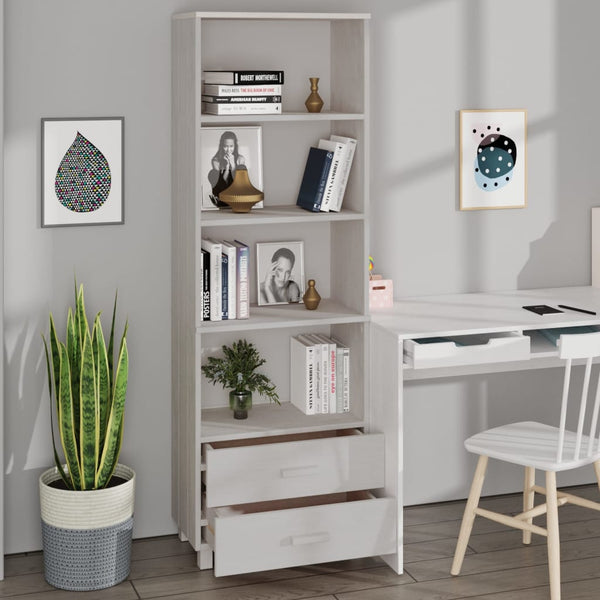Highboard Weiß Kiefer Massivholz 60x180 cm