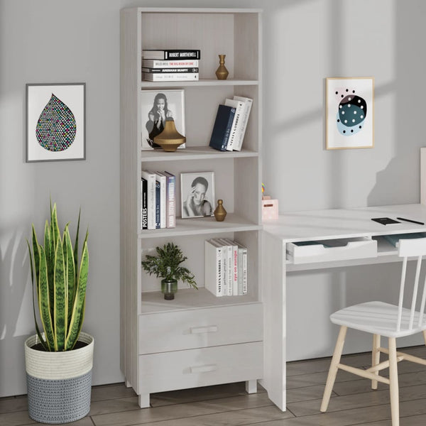 Highboard Weiß Kiefer Massivholz 60x180 cm