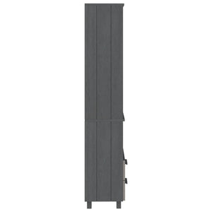 Highboard HAMAR Dunkelgrau 60x35x180cm Kiefer Massivholz