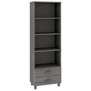 Highboard HAMAR Hellgrau 60x35x180cm Kiefer Massivholz