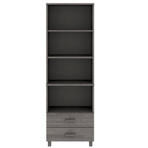 Highboard HAMAR Hellgrau 60x35x180cm Kiefer Massivholz