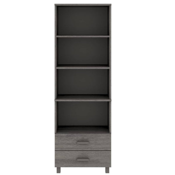 Highboard HAMAR Hellgrau 60x35x180cm Kiefer Massivholz