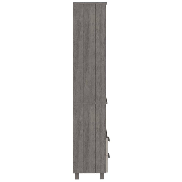 Highboard HAMAR Hellgrau 60x35x180cm Kiefer Massivholz