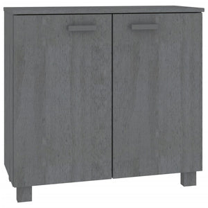 Sideboard HAMAR Dunkelgrau Kiefer Massivholz 85 cm